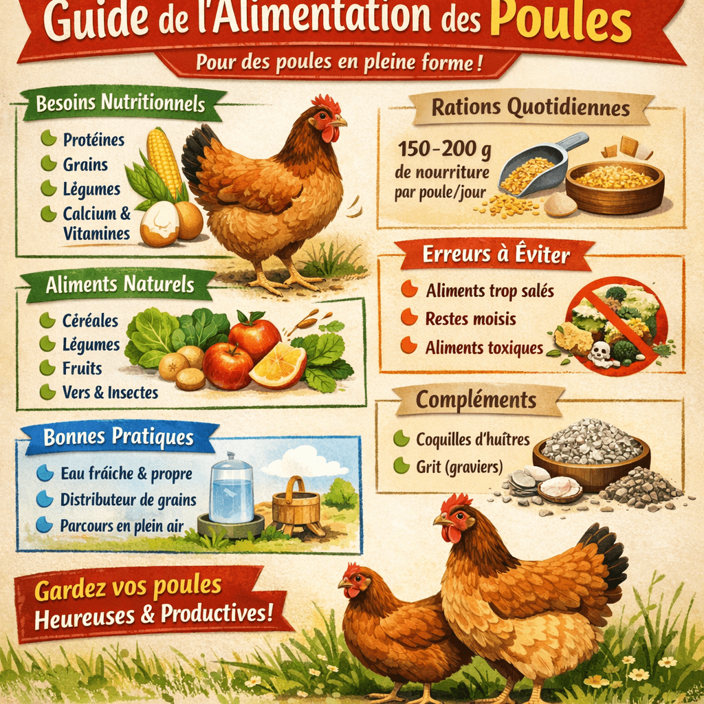 Une bonne alimentation des poules repose d’abord sur une compréhension claire de leurs besoins. Une poule adulte consomme en moyenne entre 100 et 130 grammes de nourriture par jour, selon sa taille, sa race et sa capacité de ponte.