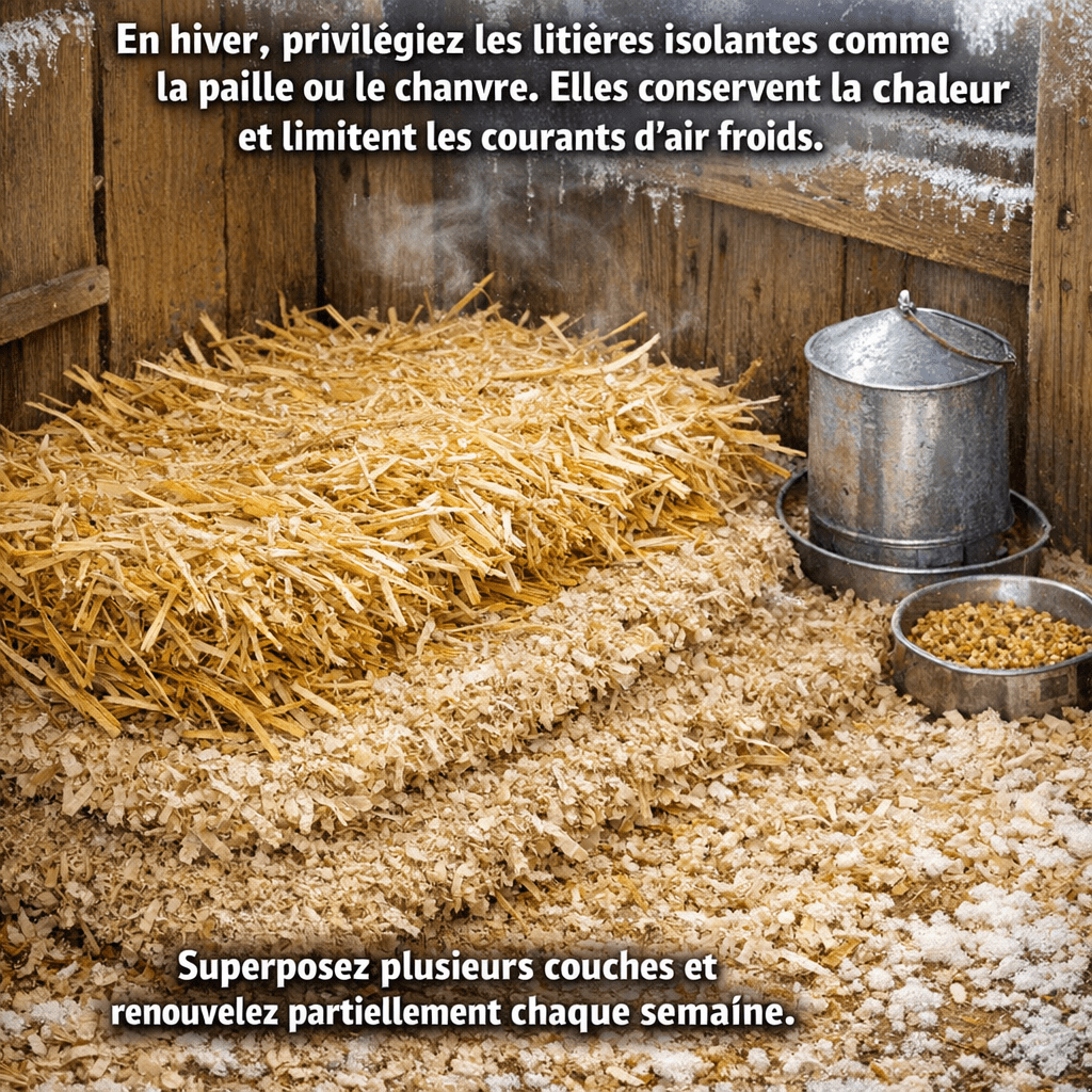 Quelle litière choisir pour un poulailler