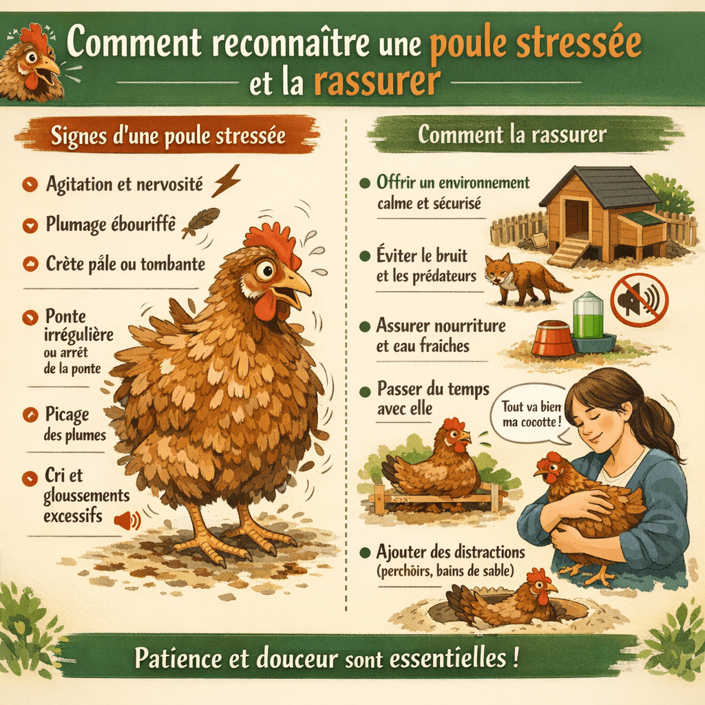 Comment reconnaître une poule stressée et la rassurer