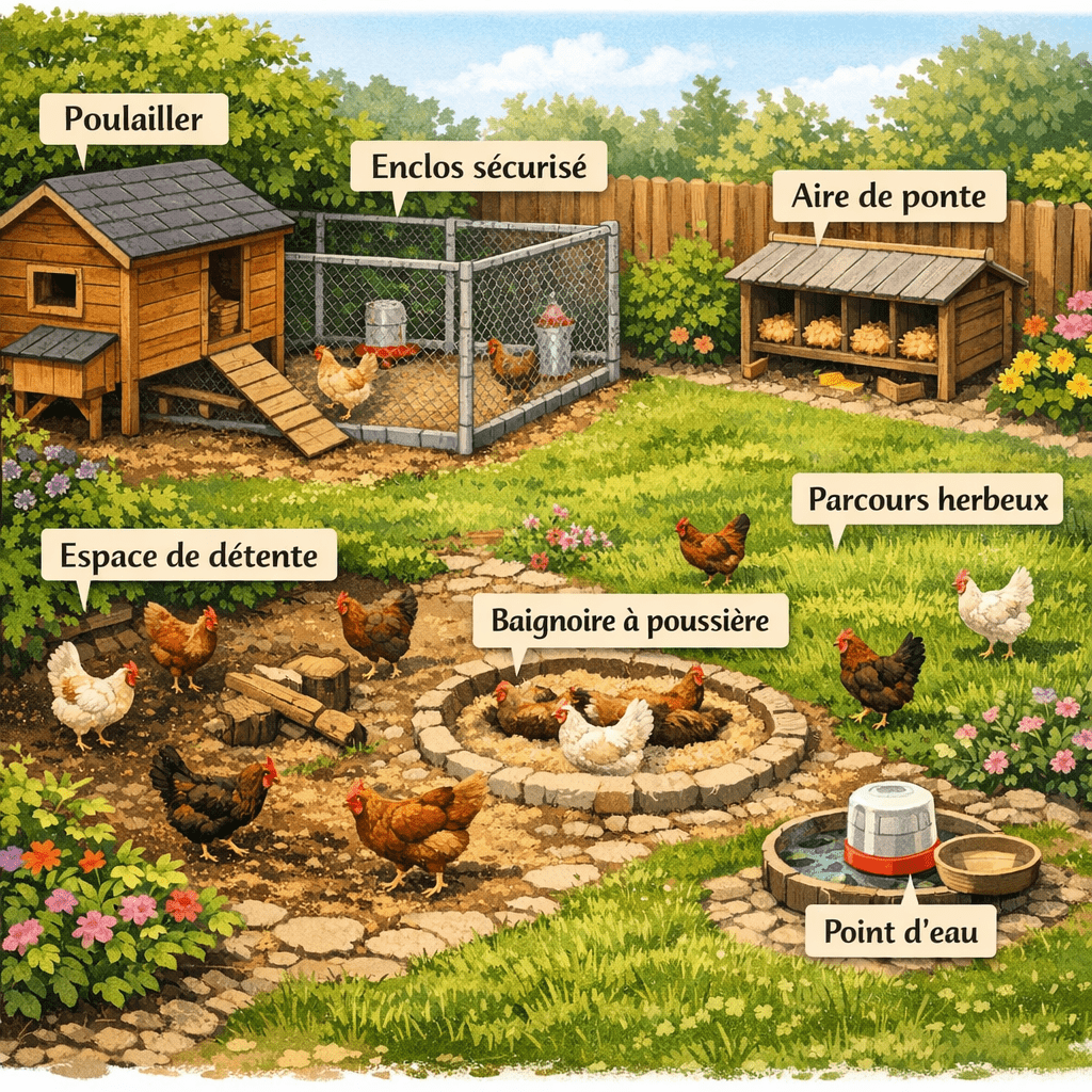 Espace nécessaire poules comment bien aménager son jardin