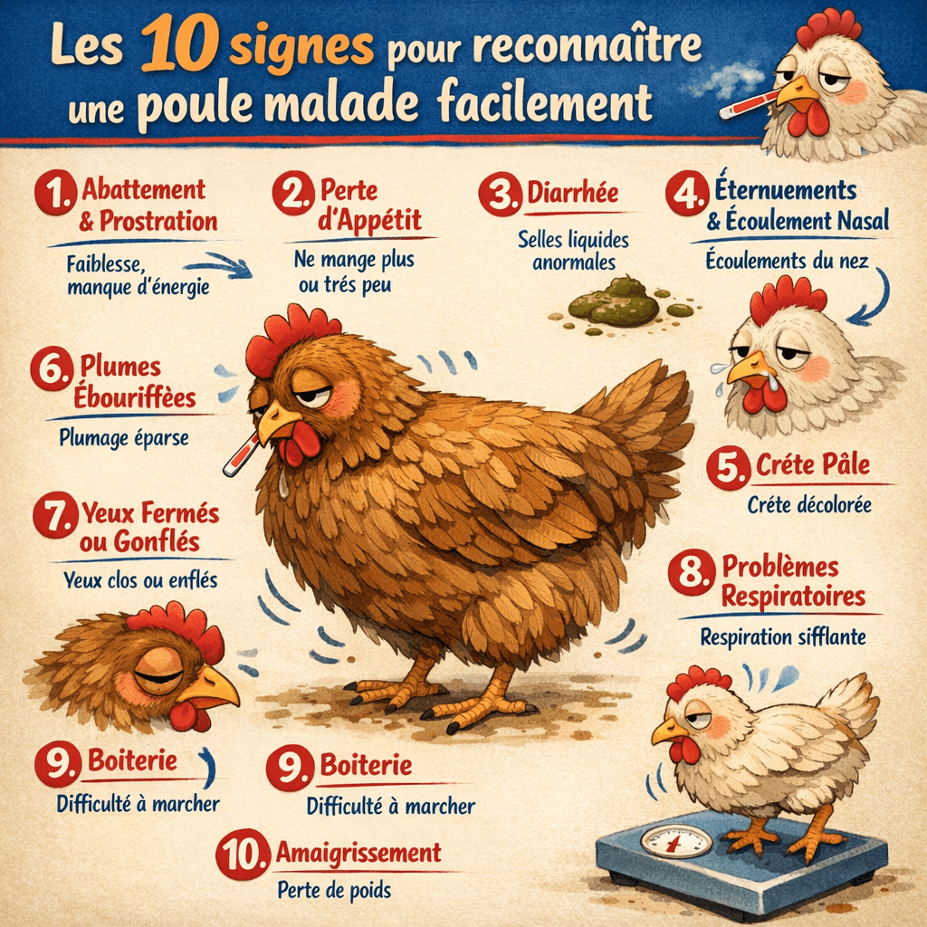 Les 10 signes pour reconnaître une poule malade facilement