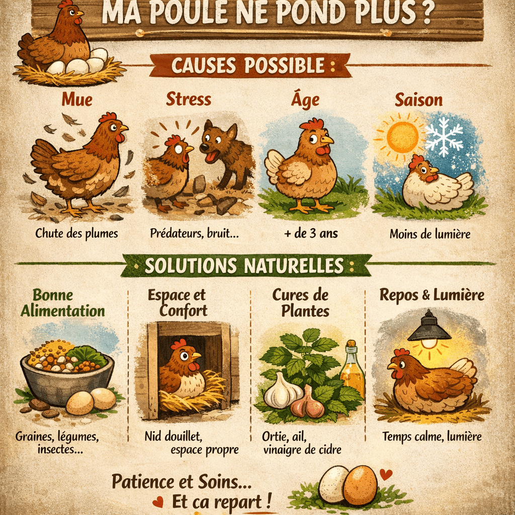 Ma poule ne pond plus causes et solutions naturelles