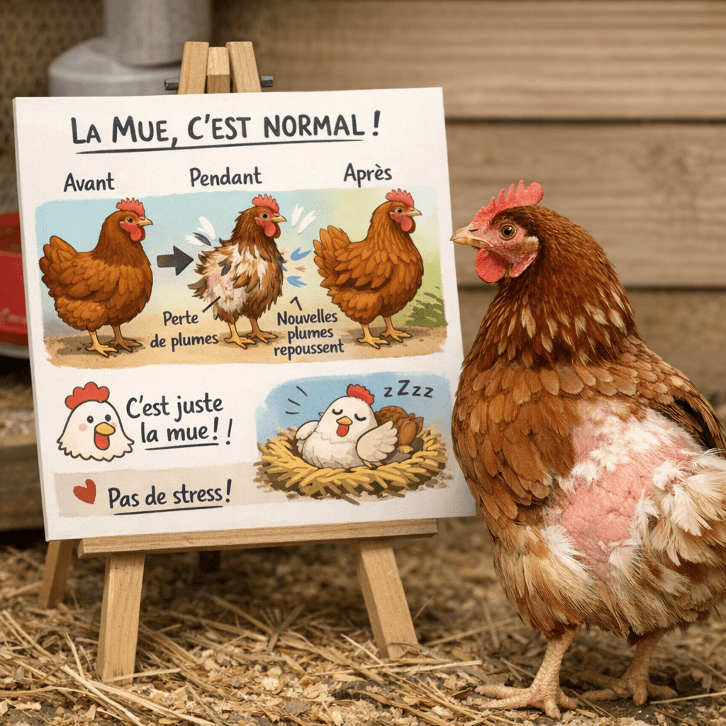 Mue poule comprendre la perte de plumes sans stress