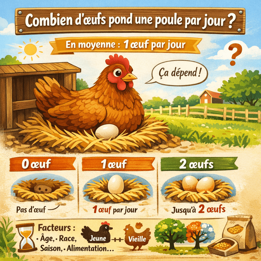Combien d'œufs pond une poule par jour ?