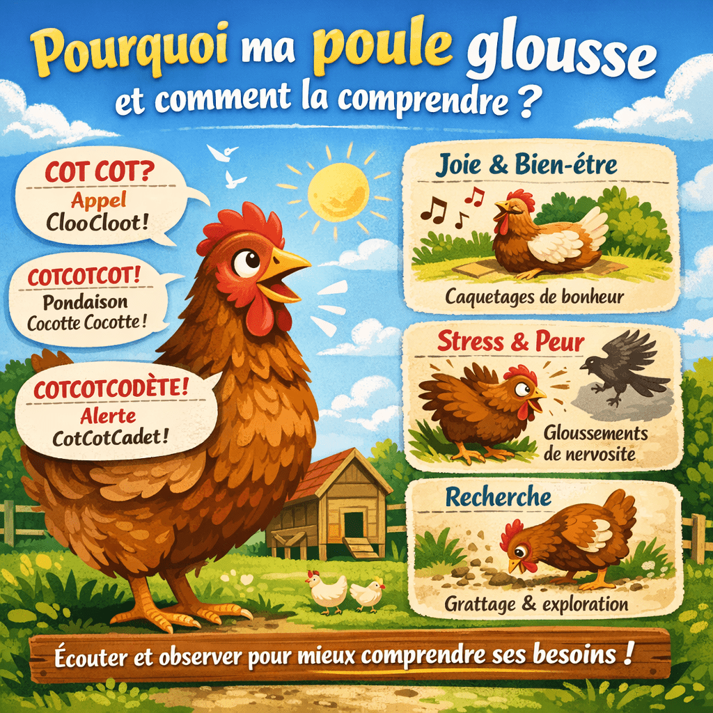 Pourquoi ma poule glousse et comment la comprendre