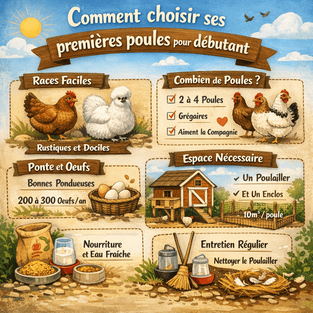Comment choisir ses premières poules pour débutant