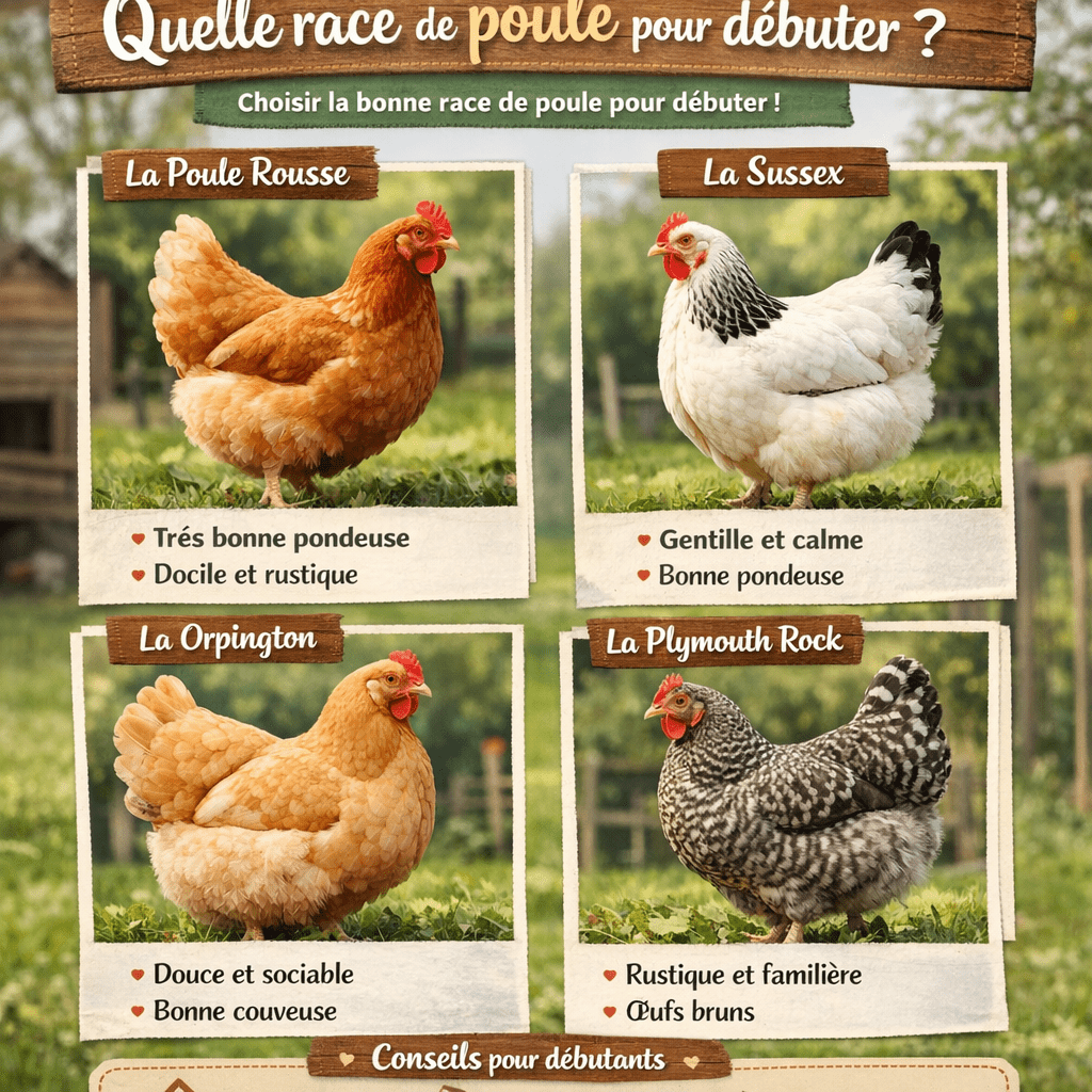 Quelle race de poule pour débuter Choisir la bonne race de poule pour débuter est une étape essentielle lorsqu’on se lance dans l’élevage familial.