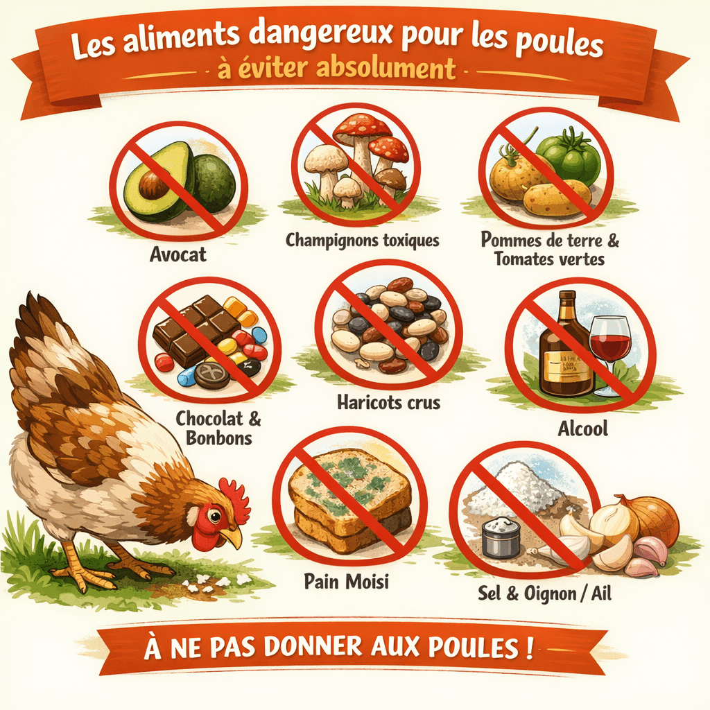 Les aliments dangereux pour les poules à éviter absolument