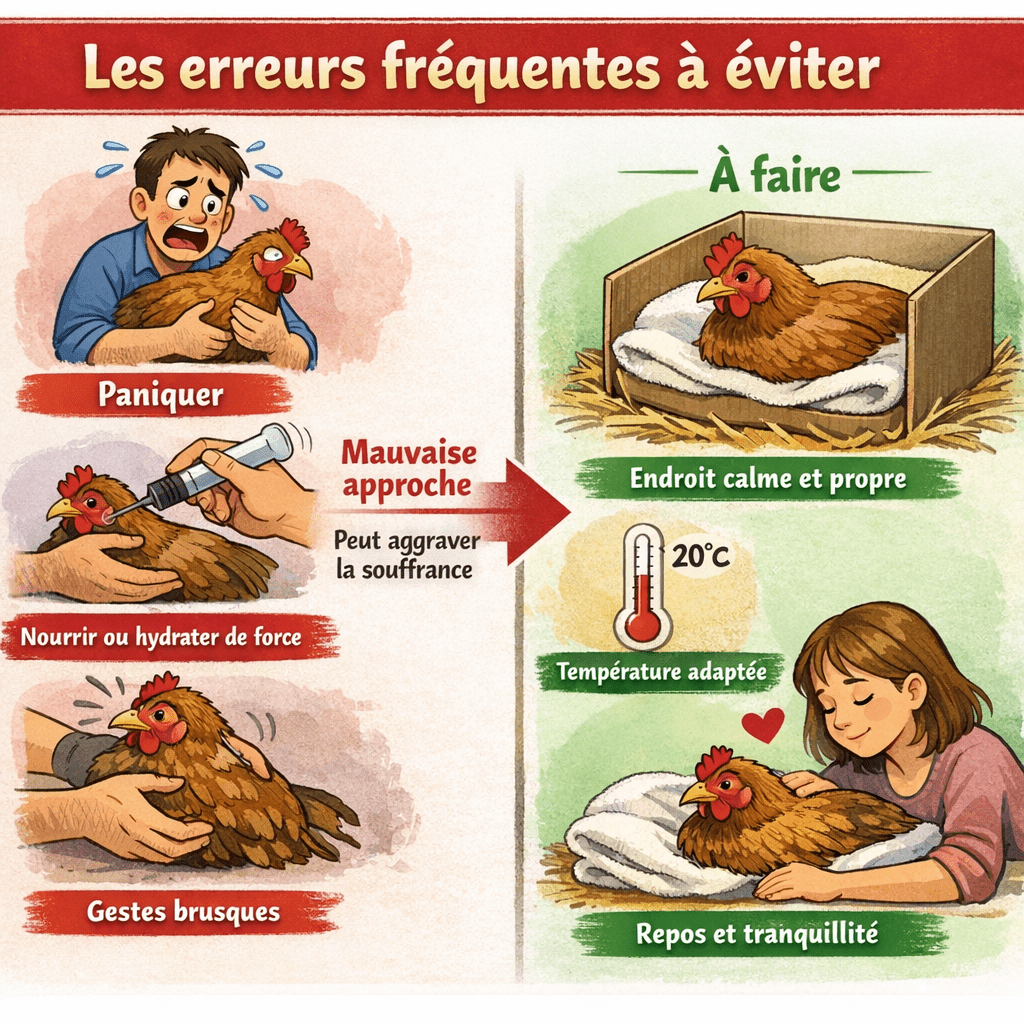 Poule qui va mourir signes à repérer et gestes clés