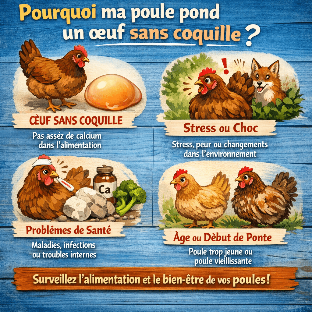 Pourquoi ma poule pond un œuf de poule sans coquille