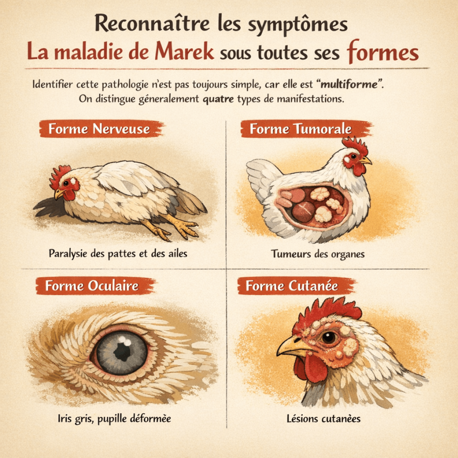 Maladie de Marek chez la poule