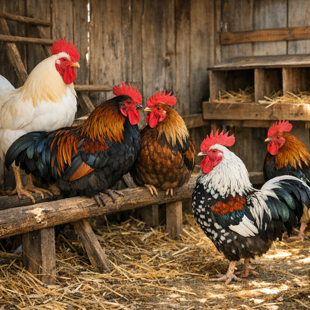Plusieurs coqs dans un poulailler l'art secret d'une cohabitation sereine sans plumes qui volent