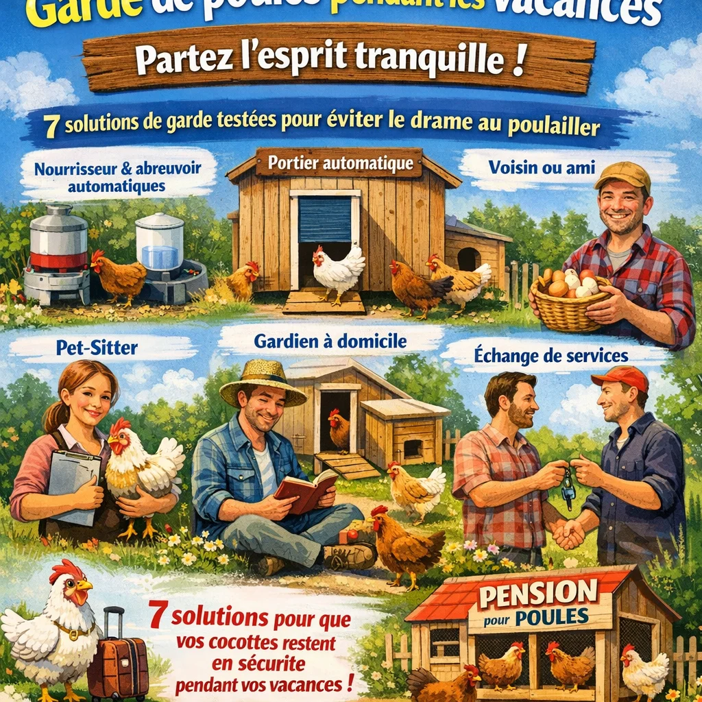 Garde de poules pendant les vacances