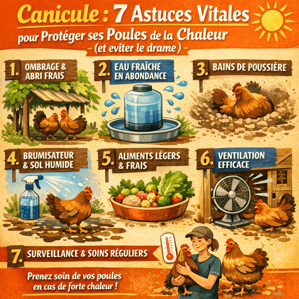Canicule 7 Astuces Vitales pour Protéger ses Poules de la Chaleur et éviter le drame