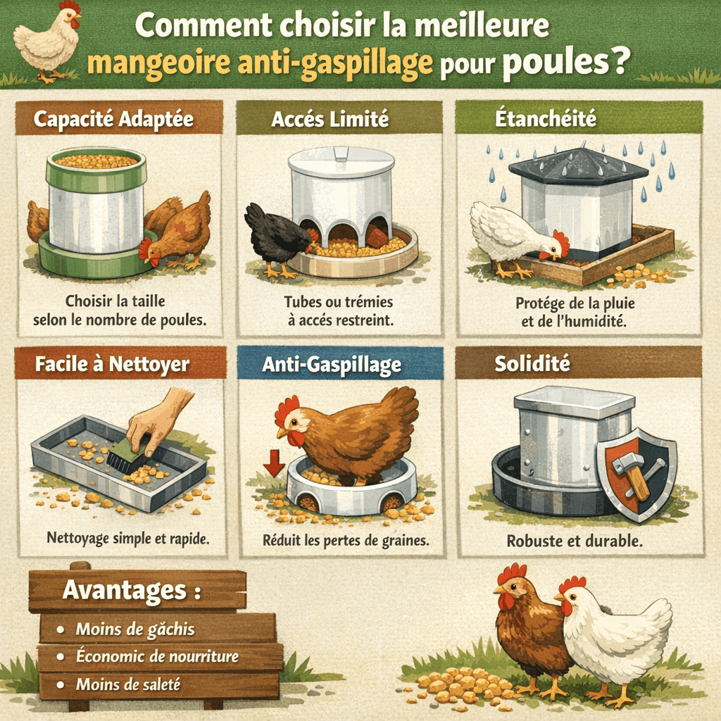 comment choisir la meilleure mangeoire anti gaspillage poule