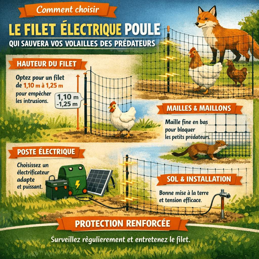 Comment choisir le filet électrique poule