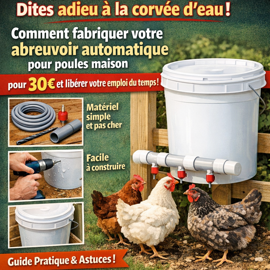 Dites adieu à la corvée d'eau Comment fabriquer votre abreuvoir automatique pour poules