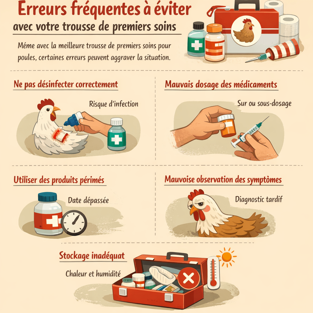 La trousse de premiers soins pour poules