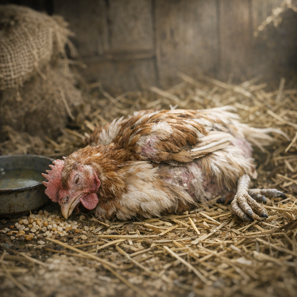Fin de vie d'une poule