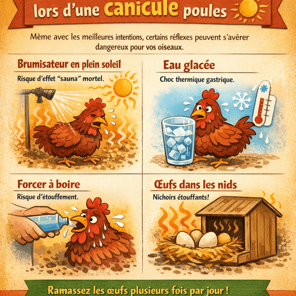 Canicule et poules : 9 astuces vitales (et 100% gratuites) pour sauver votre poulailler de la chaleur extrême cet été