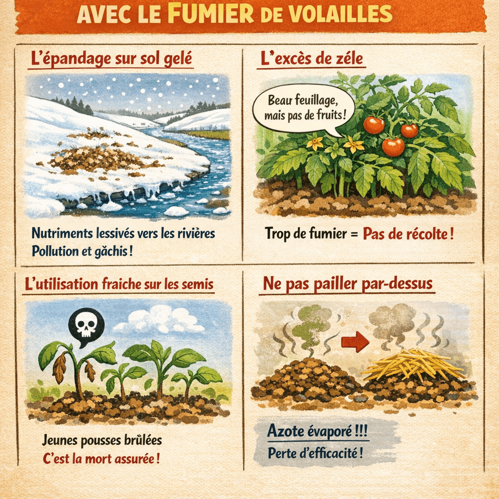 Fumier de poules : Transformez "l’or noir" de votre poulailler en récoltes records (le guide complet pour ne plus rien gaspiller)