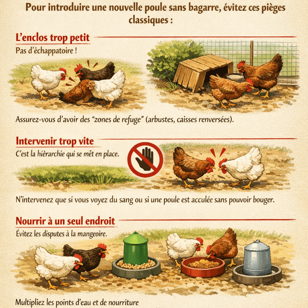 Introduire une nouvelle poule sans bagarre