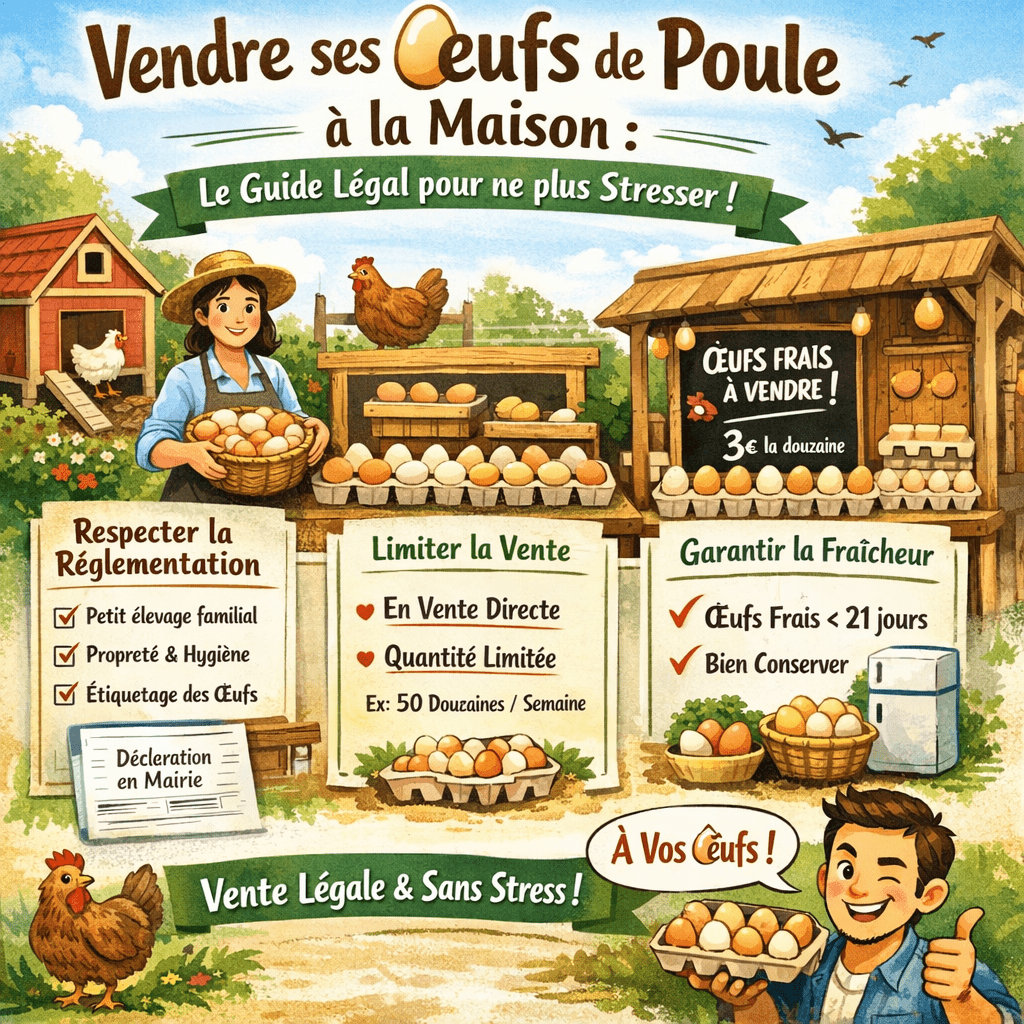 Vendre ses œufs de poule à la maison : Le guide légal pour ne plus stresser !