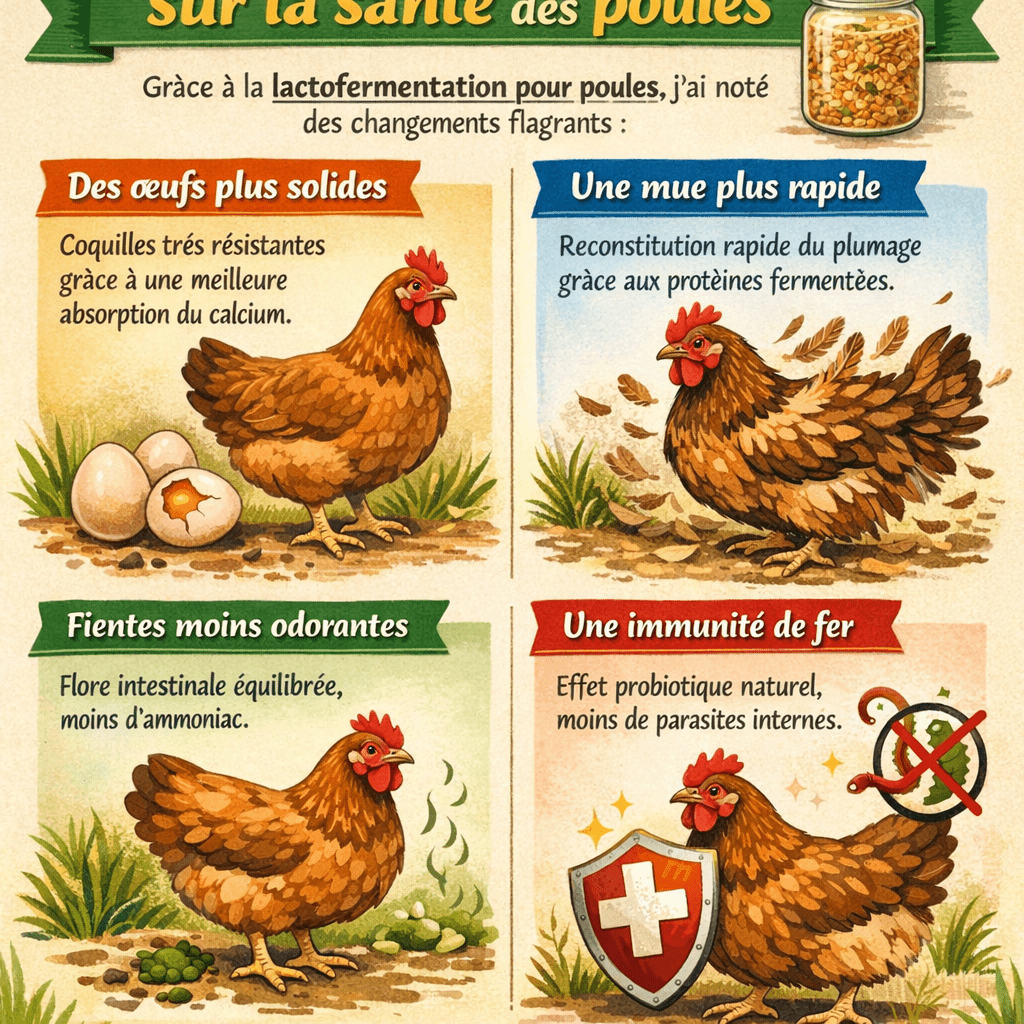 Lactofermentation pour poules : Le secret oublié pour booster leur santé et réduire vos factures de grain de 30 %