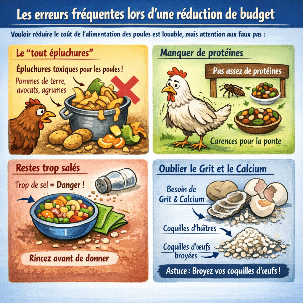 Comment Réduire le coût de l'alimentation des poules : les nourrir pour 0€ (ou presque) sans sacrifier leur santé ?