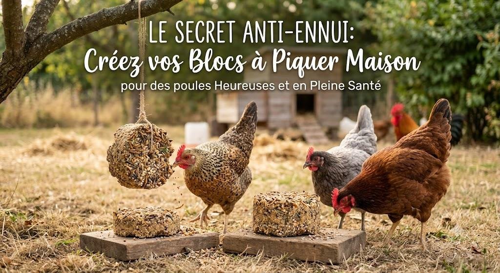 Le Secret Anti-Ennui : Créez vos Blocs à Piquer Maison pour des Poules Heureuses et en Pleine Santé