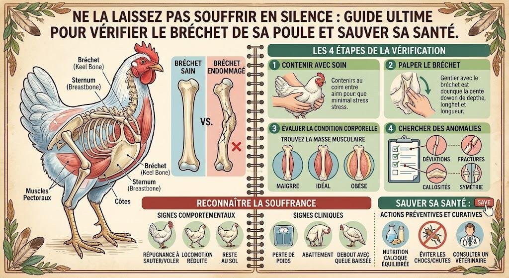 Vérifier le bréchet de sa poule