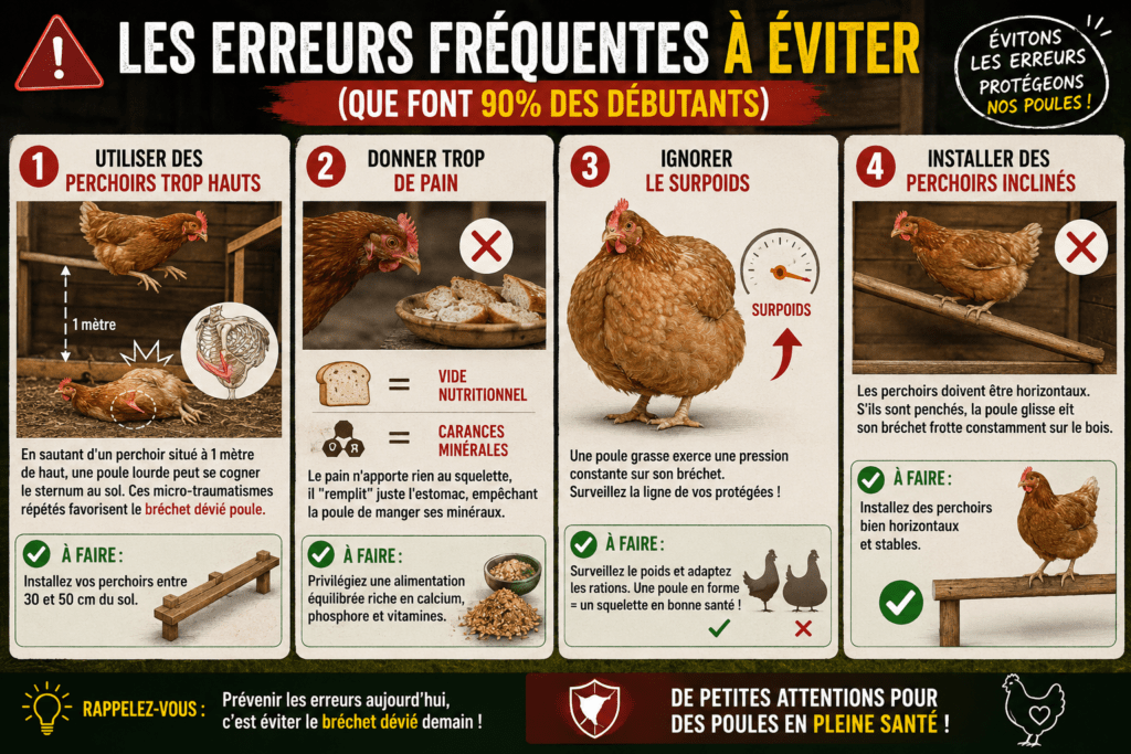 Votre poule a le bréchet dévié ou tordu 