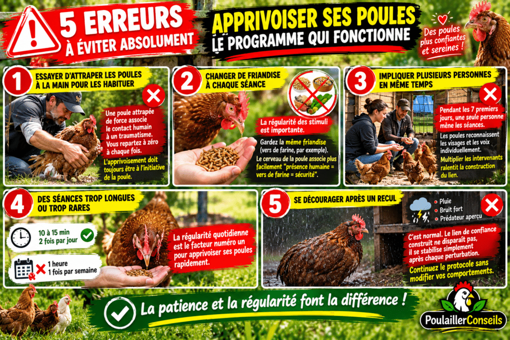 Apprivoiser ses poules Mes poules me fuient dès que j'approche 