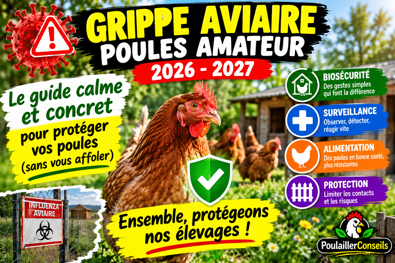 Grippe aviaire poules amateur