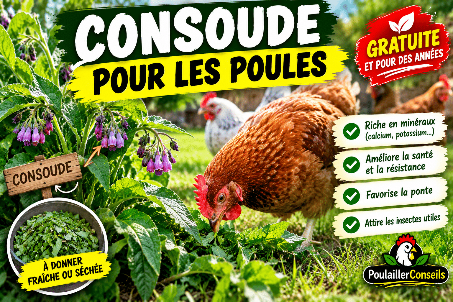 Consoude pour les poules