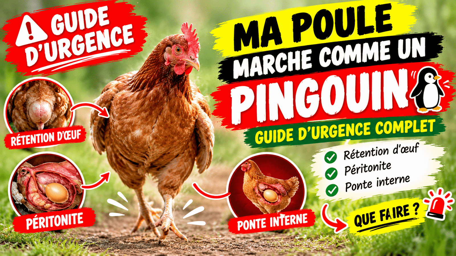 Ma poule marche comme un pingouin